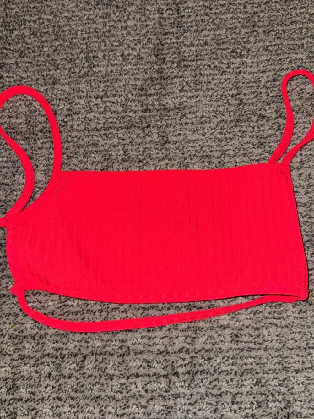 PrettyLittleThing Hot Pink Ribbed Cropped Tank